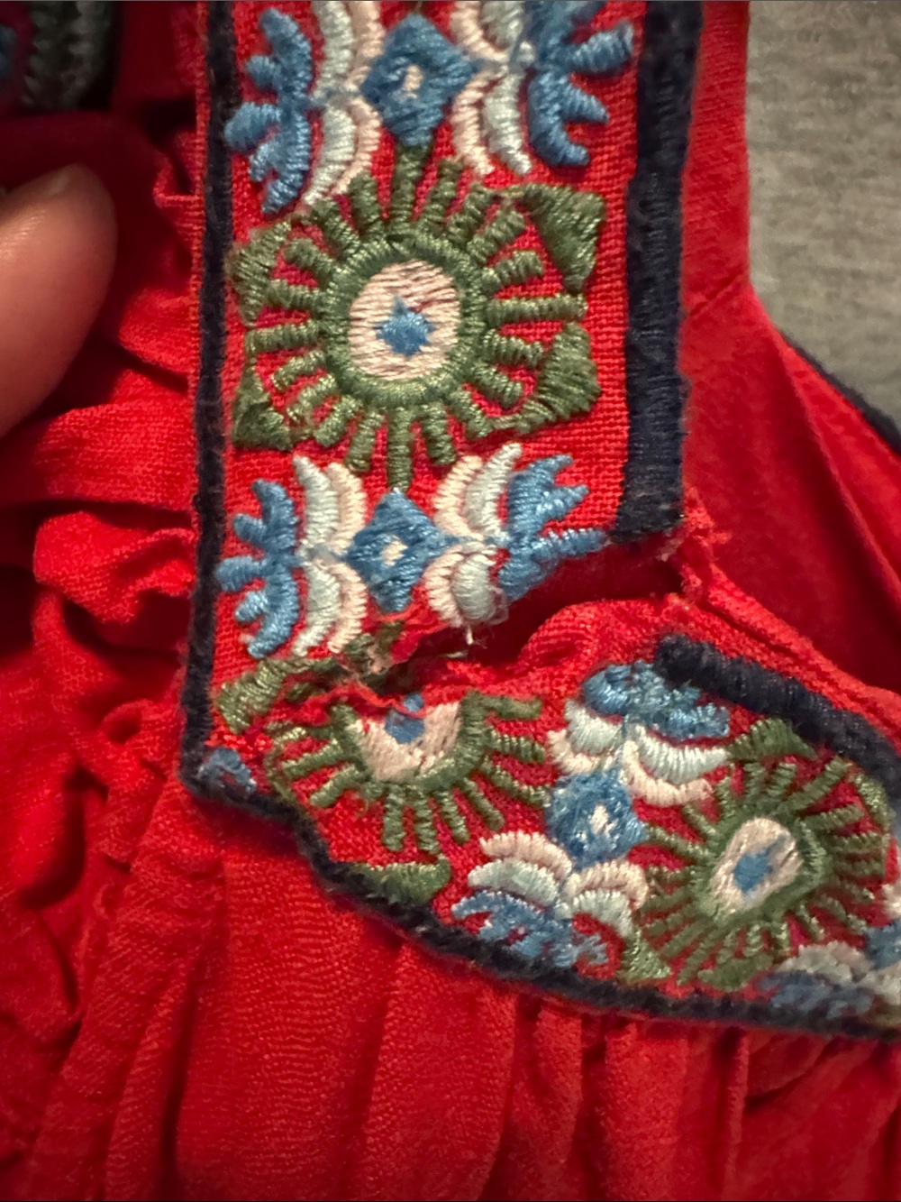Farm Rio for Anthropologie Embroidered Square-Neck Dress - Picture 12 of 12